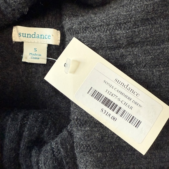 Sundance SONJA CASHMERE DRESS charcoal Size S - Picture 9 of 10
